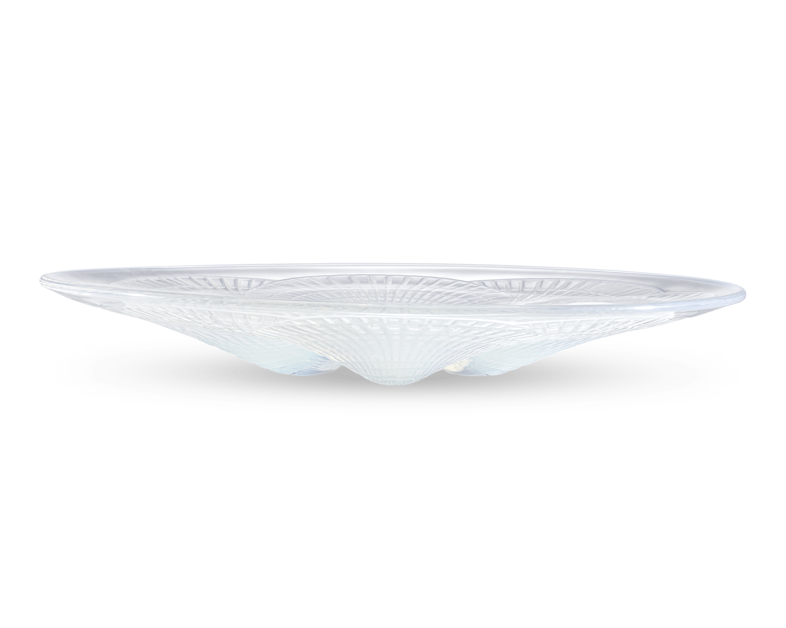 Large Coquilles Opalescent Glass Dish by René Lalique