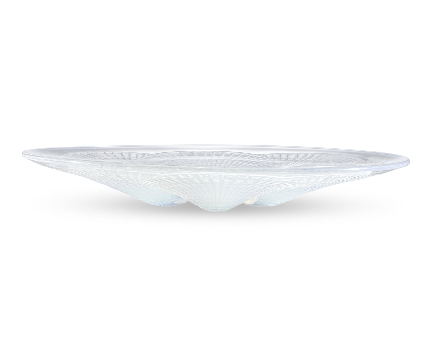 Large Coquilles Opalescent Glass Dish by René Lalique