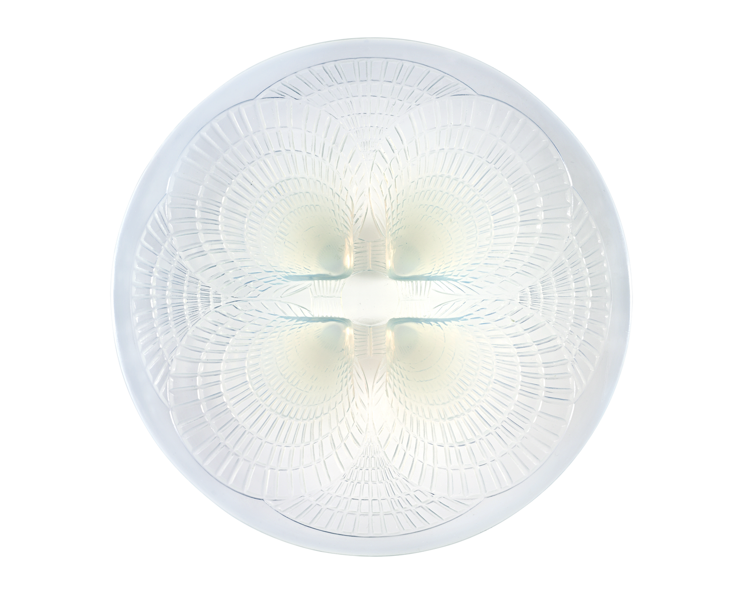 René Lalique Medium Coquilles Opalescent Glass Dish