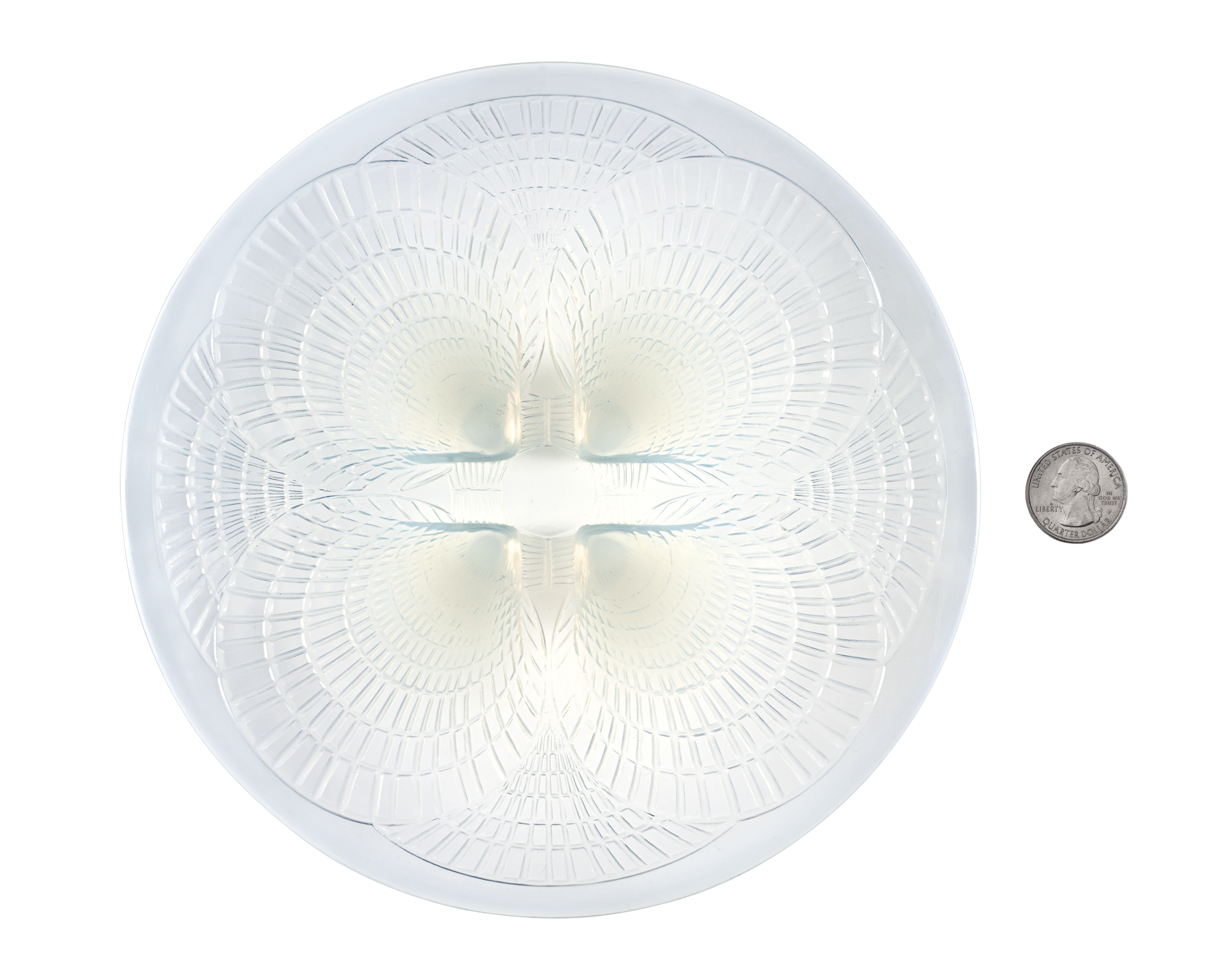 René Lalique Medium Coquilles Opalescent Glass Dish