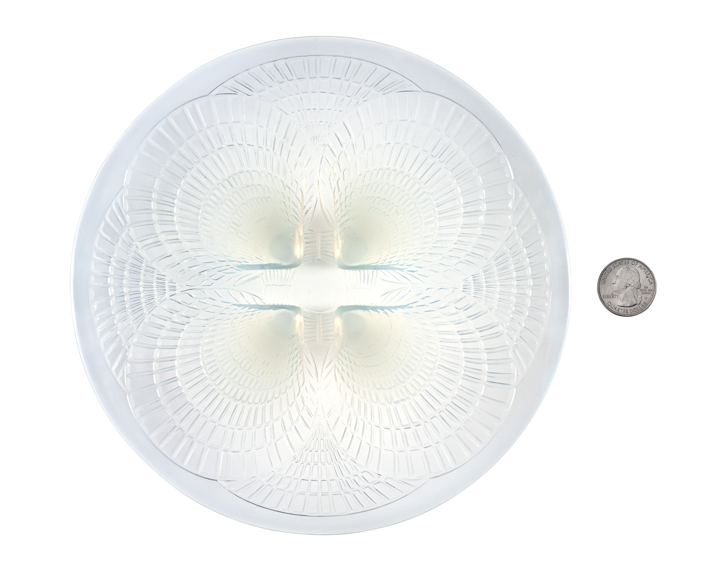 René Lalique Medium Coquilles Opalescent Glass Dish