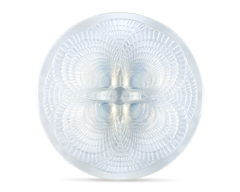 René Lalique Glass Dish with Small Coquilles Pattern