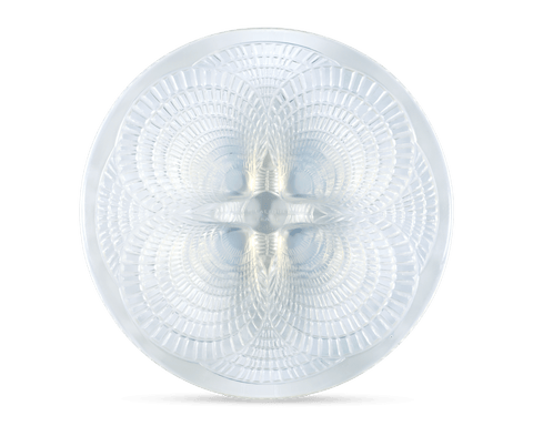 René Lalique Glass Dish with Small Coquilles Pattern