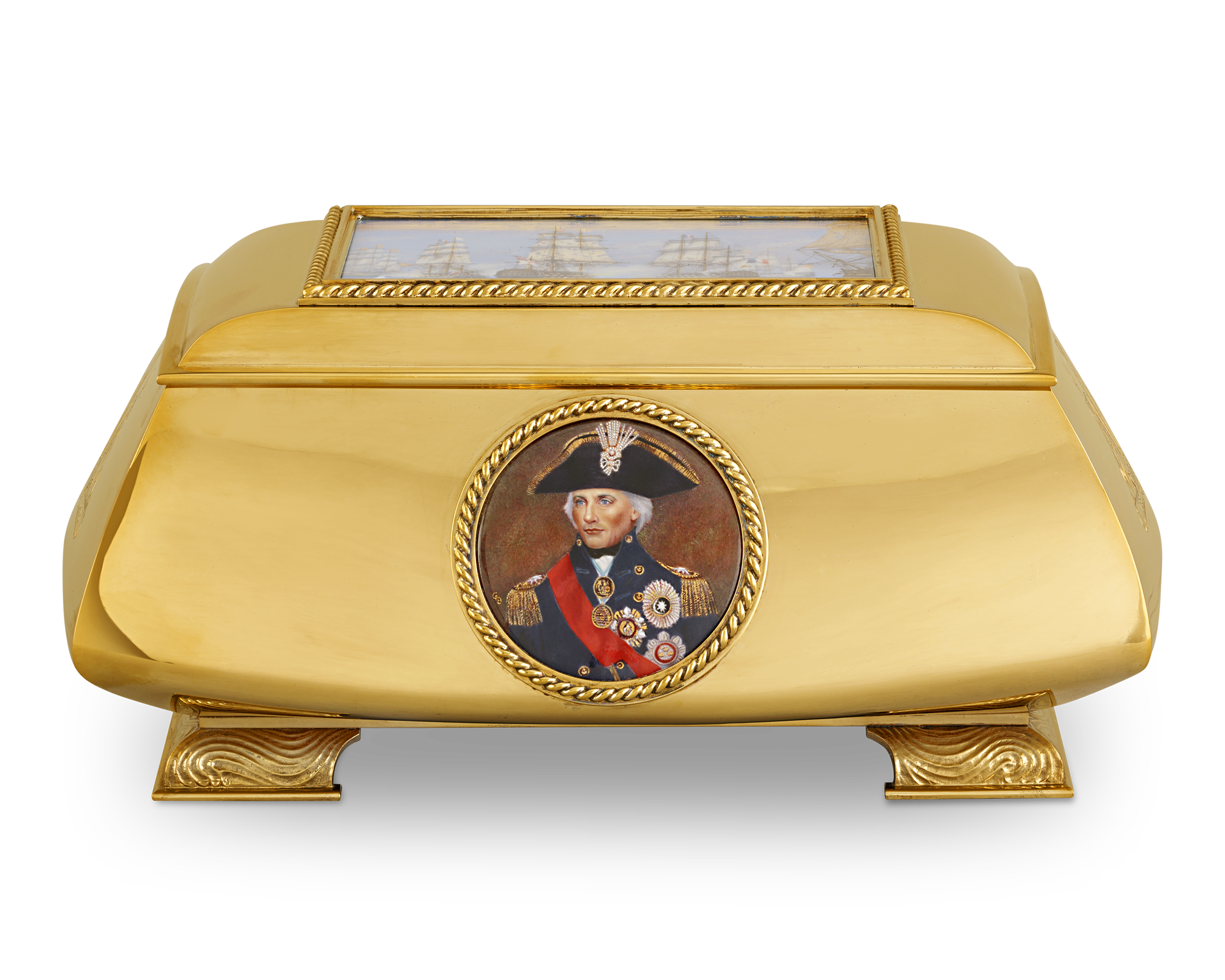 Battle of Trafalgar Bicentennial Silver-Gilt Casket