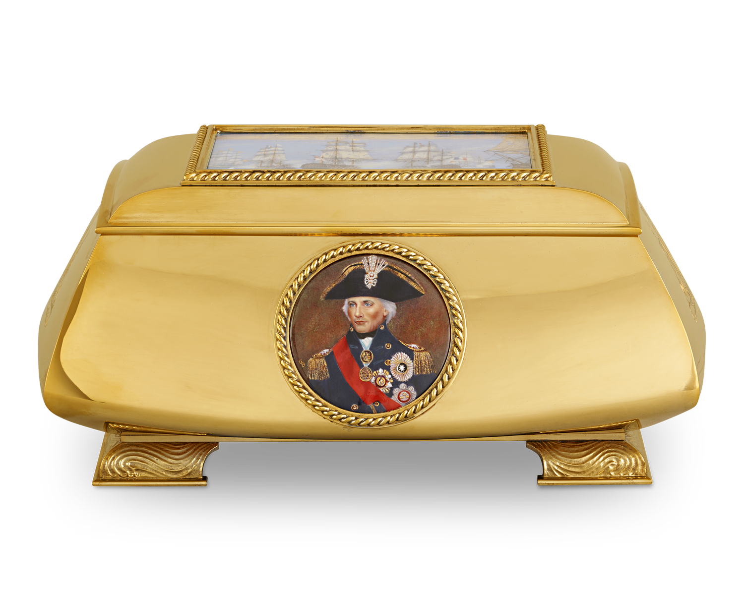 Battle of Trafalgar Bicentennial Silver-Gilt Casket