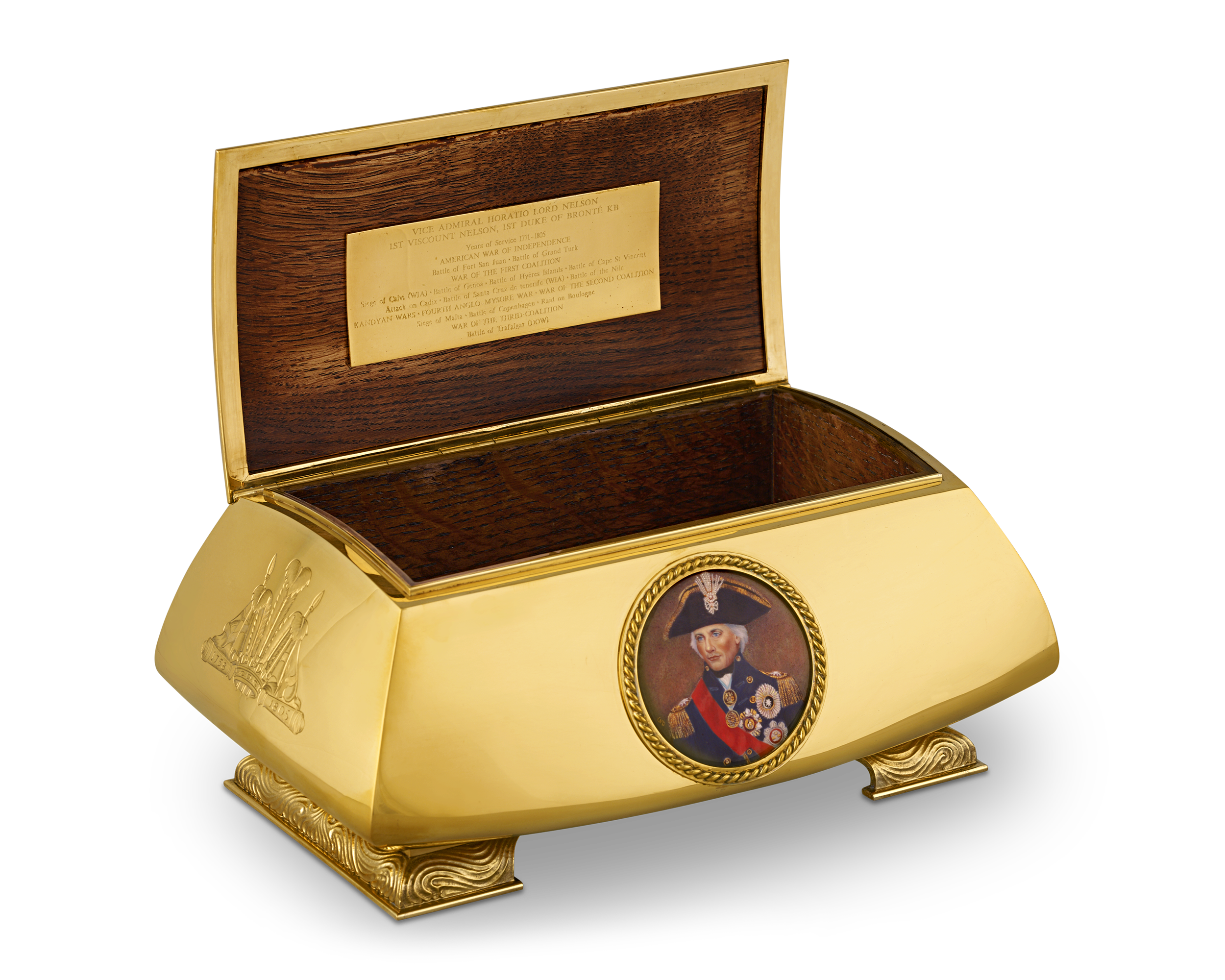 Battle of Trafalgar Bicentennial Silver-Gilt Casket