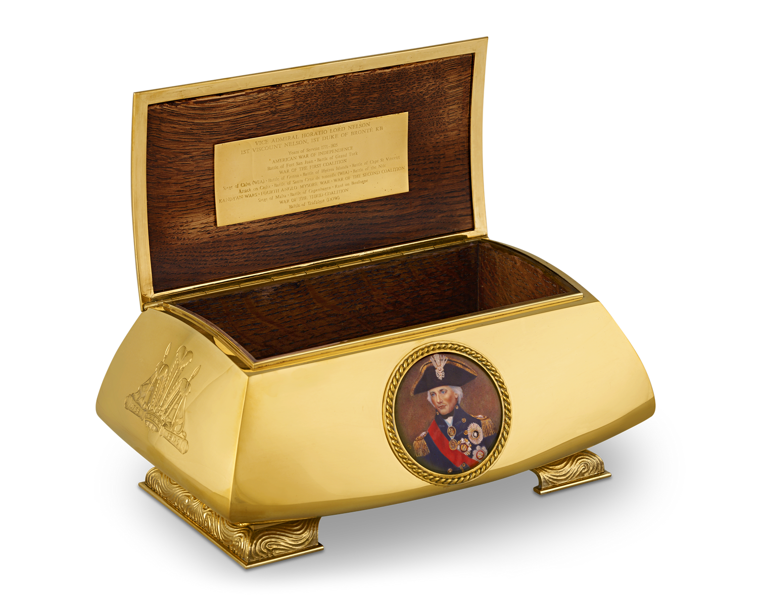 Battle of Trafalgar Bicentennial Silver-Gilt Casket