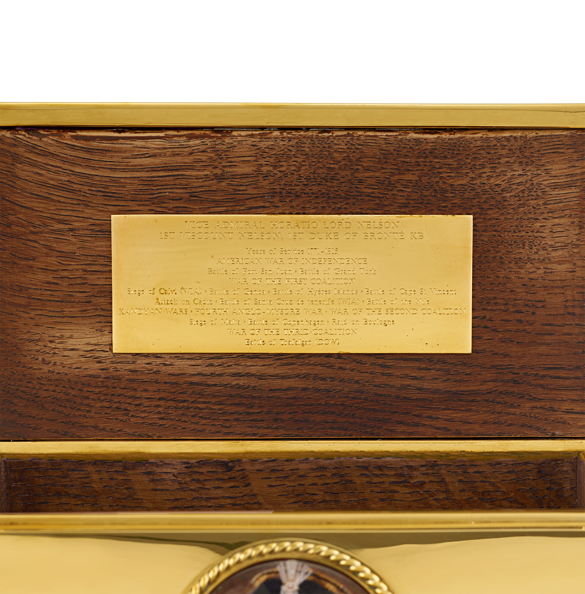 Battle of Trafalgar Bicentennial Silver-Gilt Casket