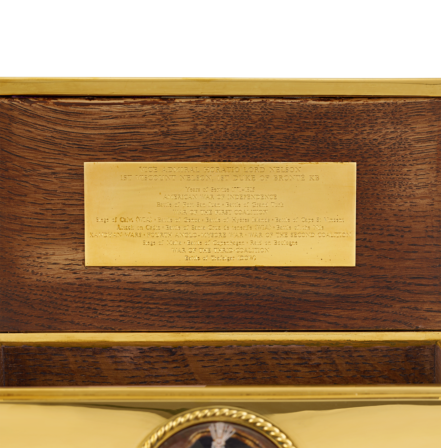 Battle of Trafalgar Bicentennial Silver-Gilt Casket