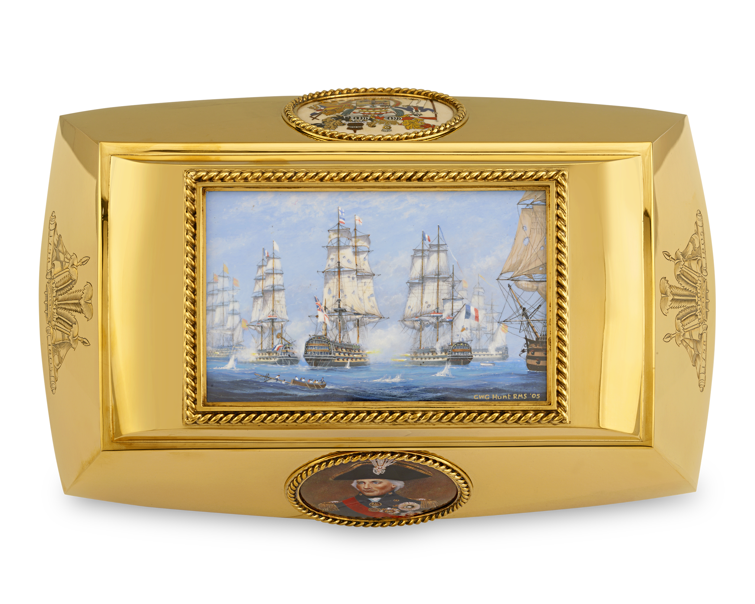 Battle of Trafalgar Bicentennial Silver-Gilt Casket