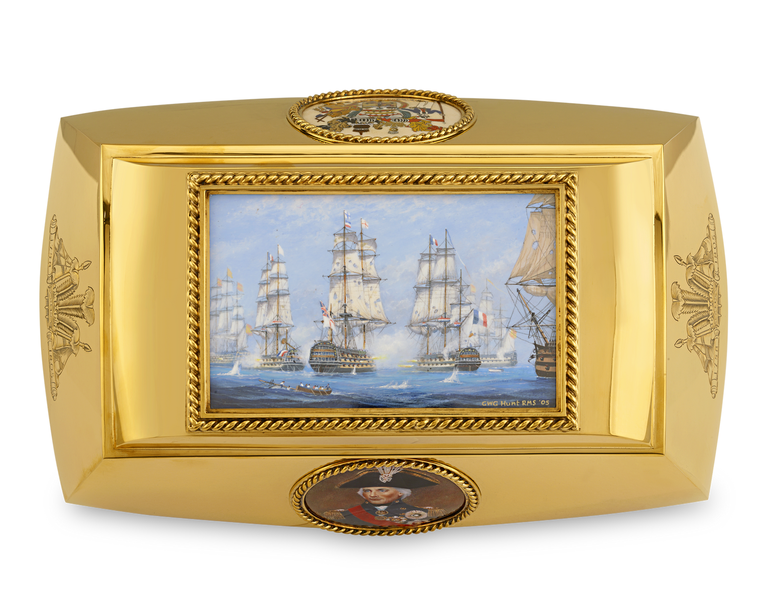 Battle of Trafalgar Bicentennial Silver-Gilt Casket