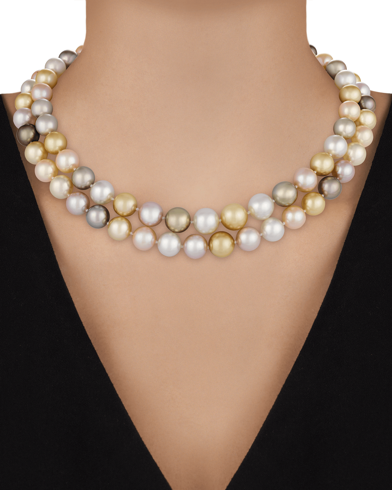 Convertible Multi-color South Sea Pearl Necklace