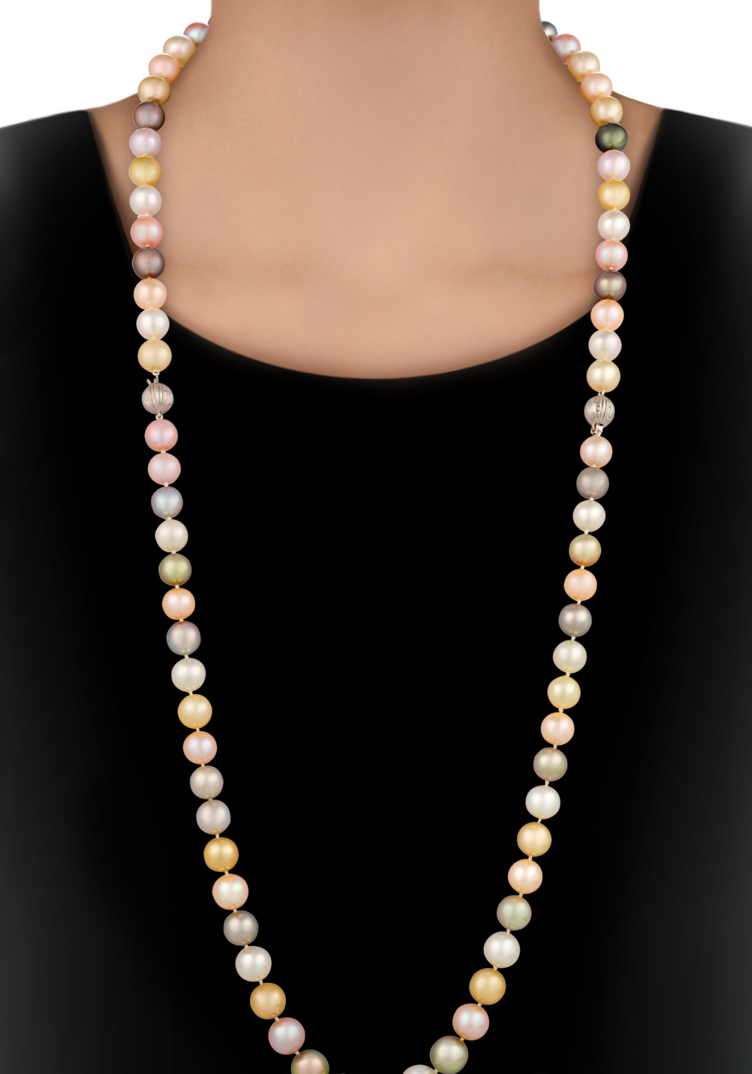 Convertible Multi-color South Sea Pearl Necklace