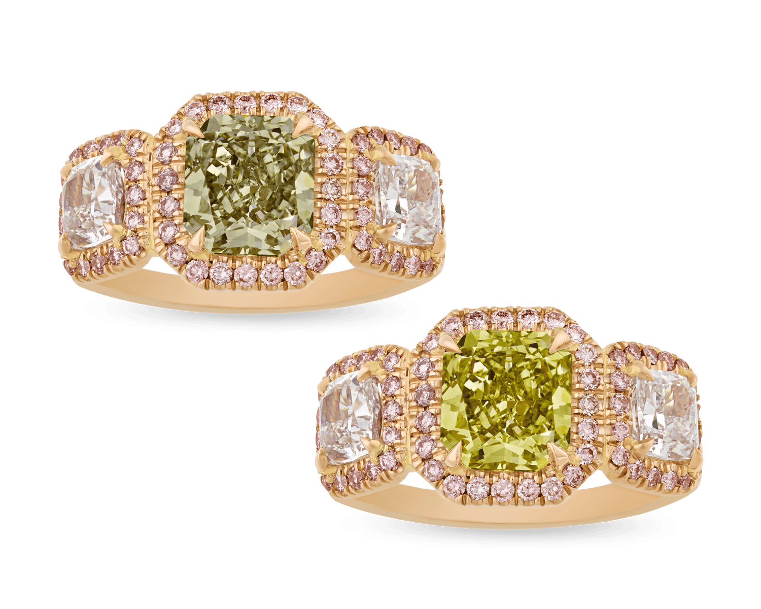 Chameleon Diamond Ring, 1.73 Carats