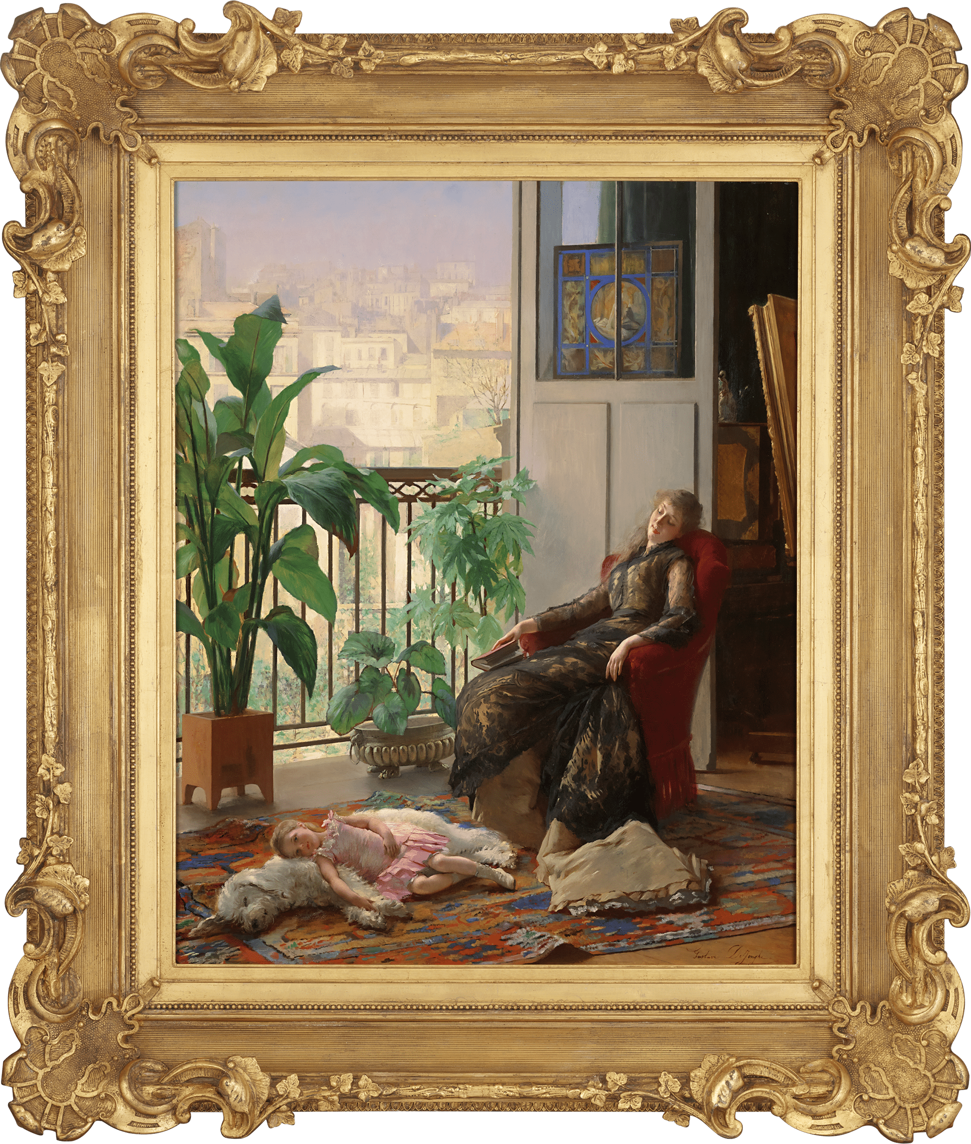 Afternoon Repose by Gustave Léonard de Jonghe