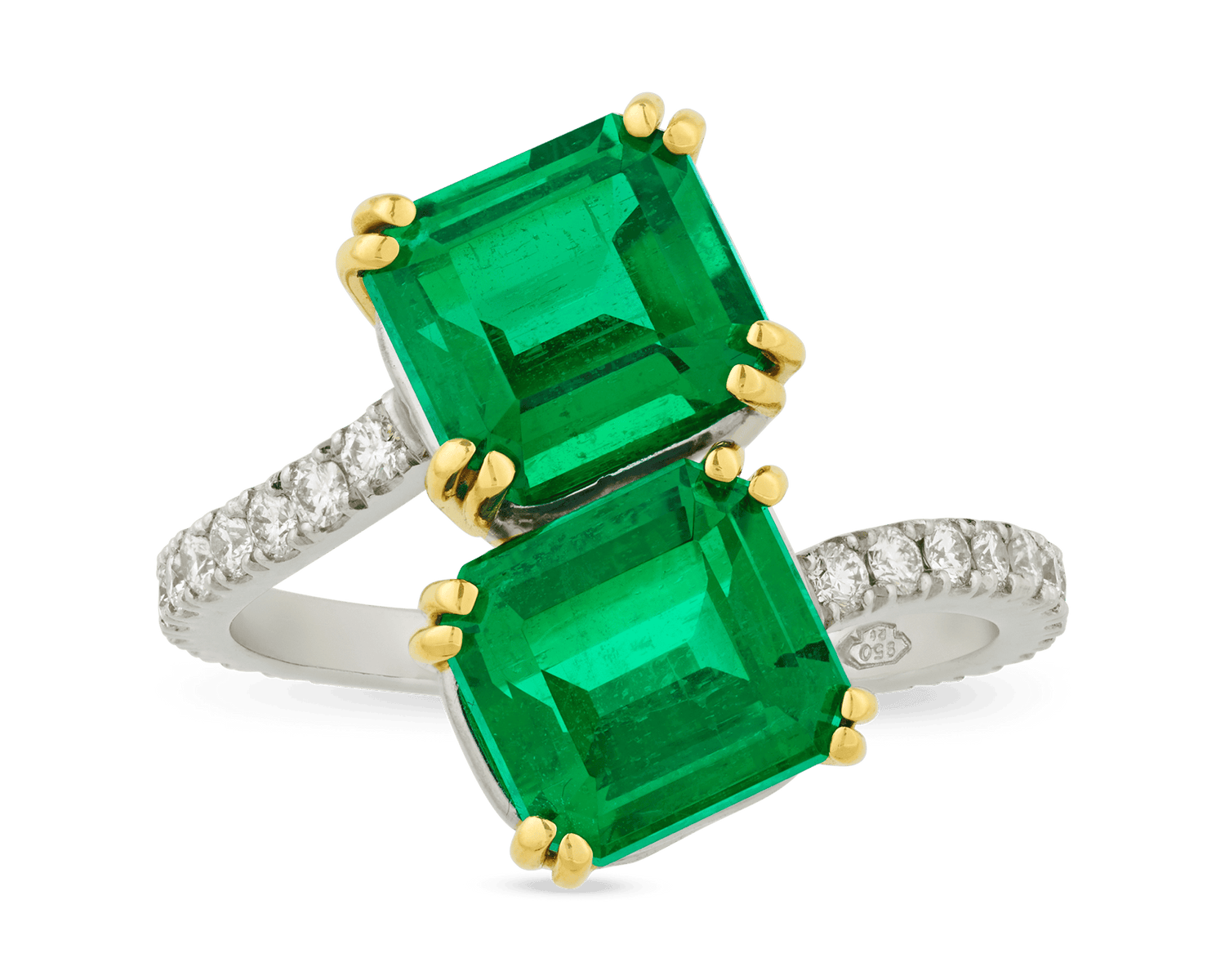 Emerald Bypass Ring, 5.16 Carats