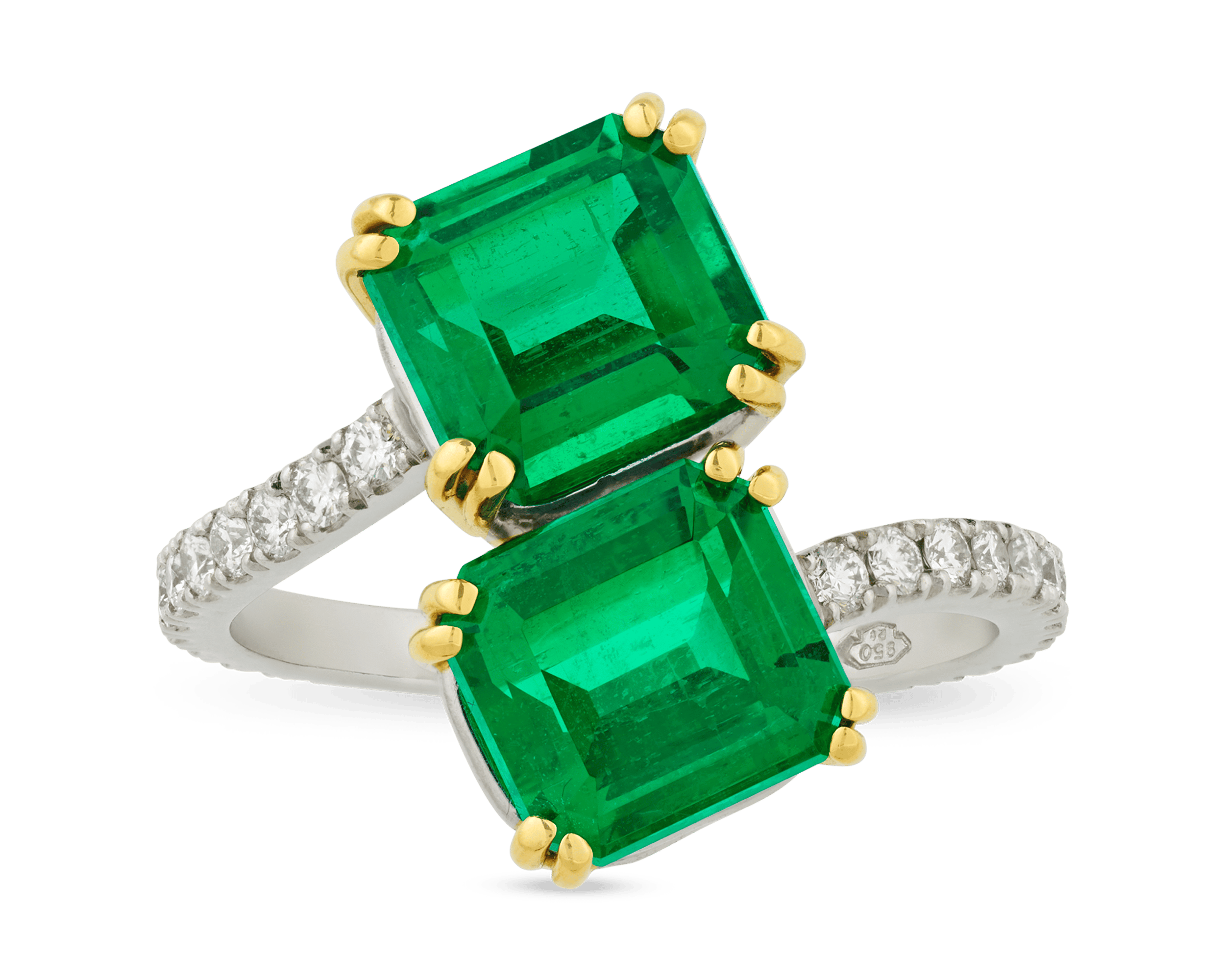 Emerald Bypass Ring, 5.16 Carats