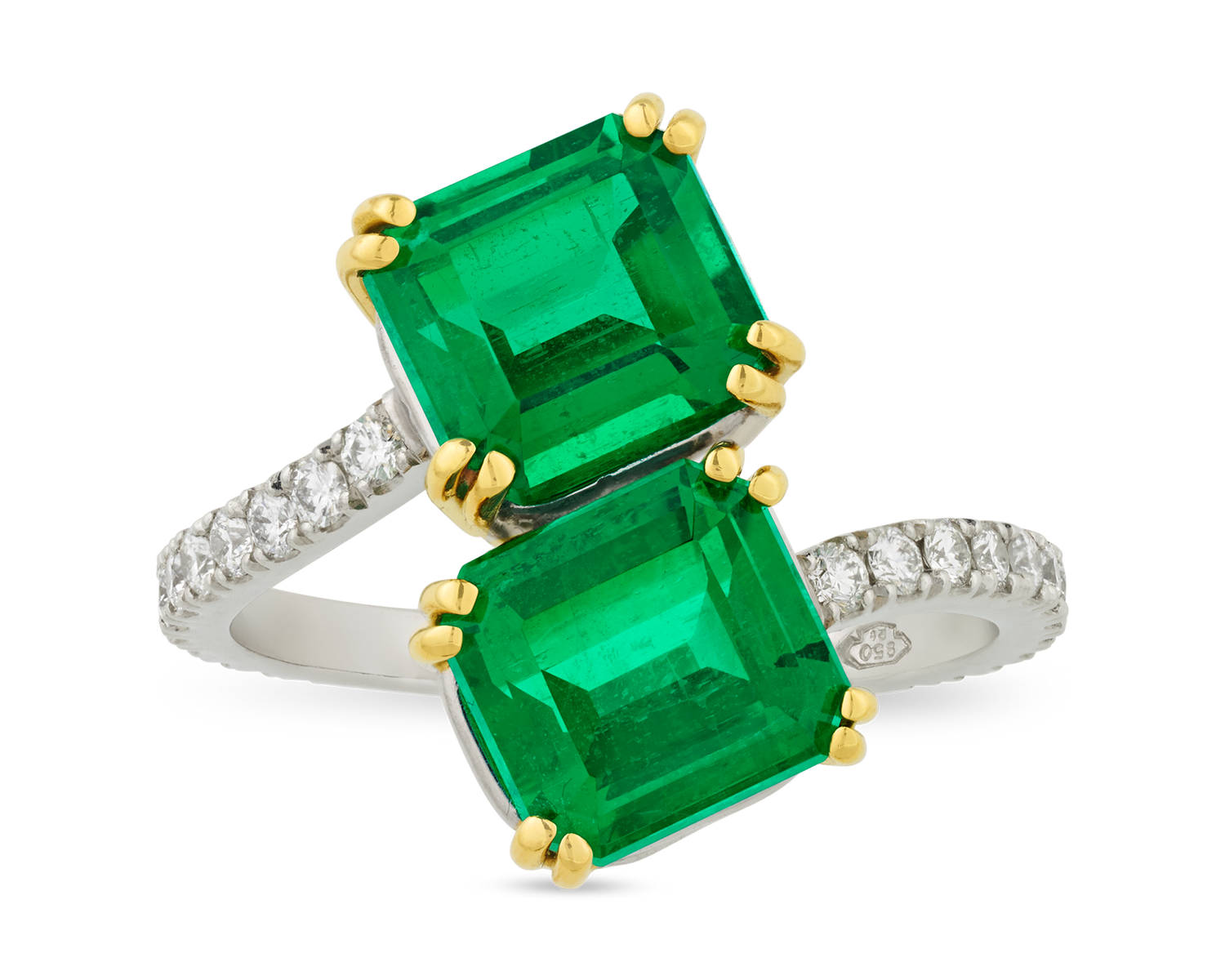 Emerald Bypass Ring, 5.16 Carats