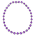 Untreated Purple Sapphire and Diamond Necklace