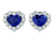 Ceylon Sapphire Heart Earrings, 6.11 Carats