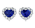 Ceylon Sapphire Heart Earrings, 6.11 Carats