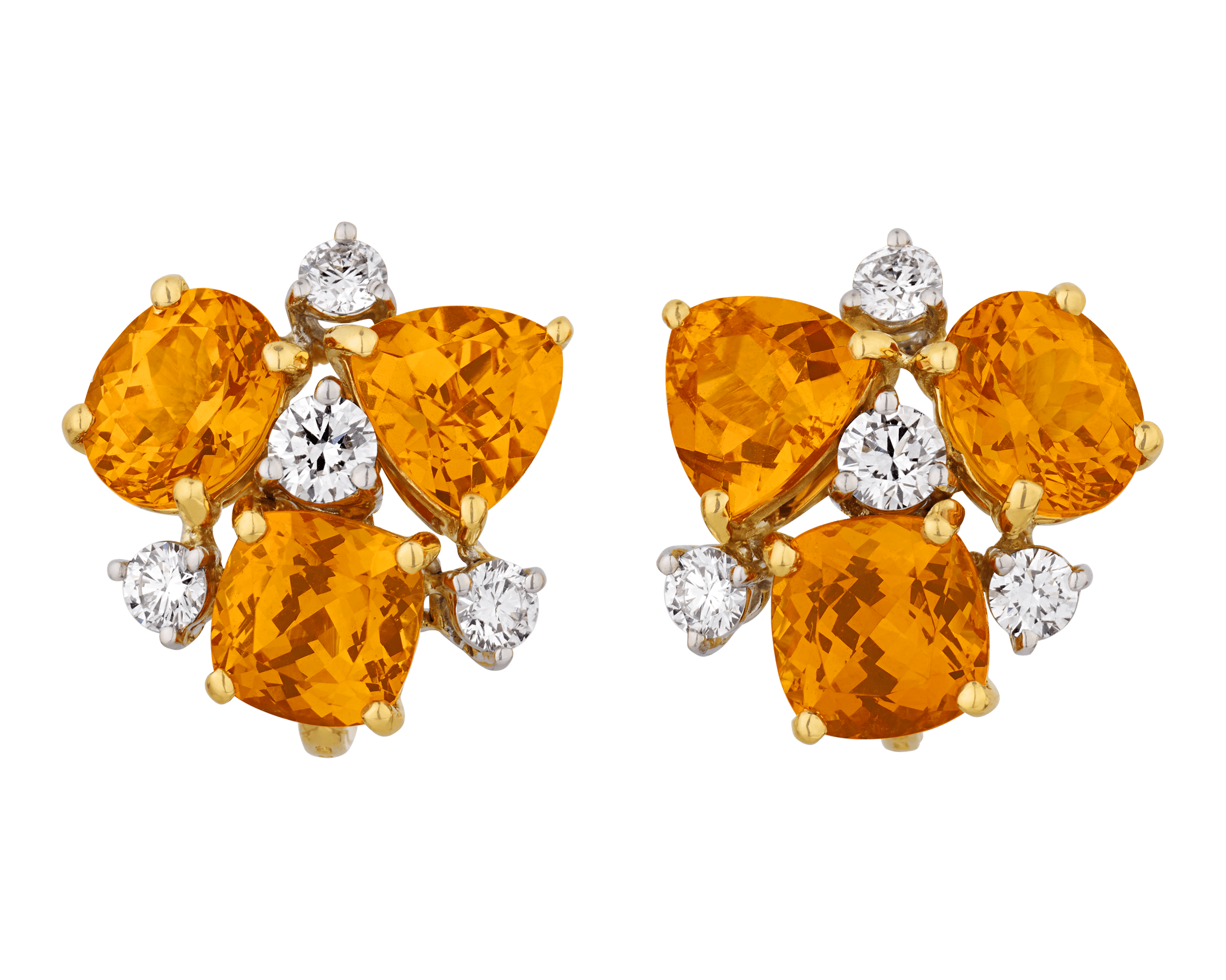 Oscar Heyman Mandarin Garnet Earrings, 9.54 Carats