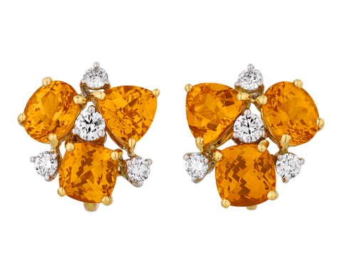 Oscar Heyman Mandarin Garnet Earrings, 9.54 Carats