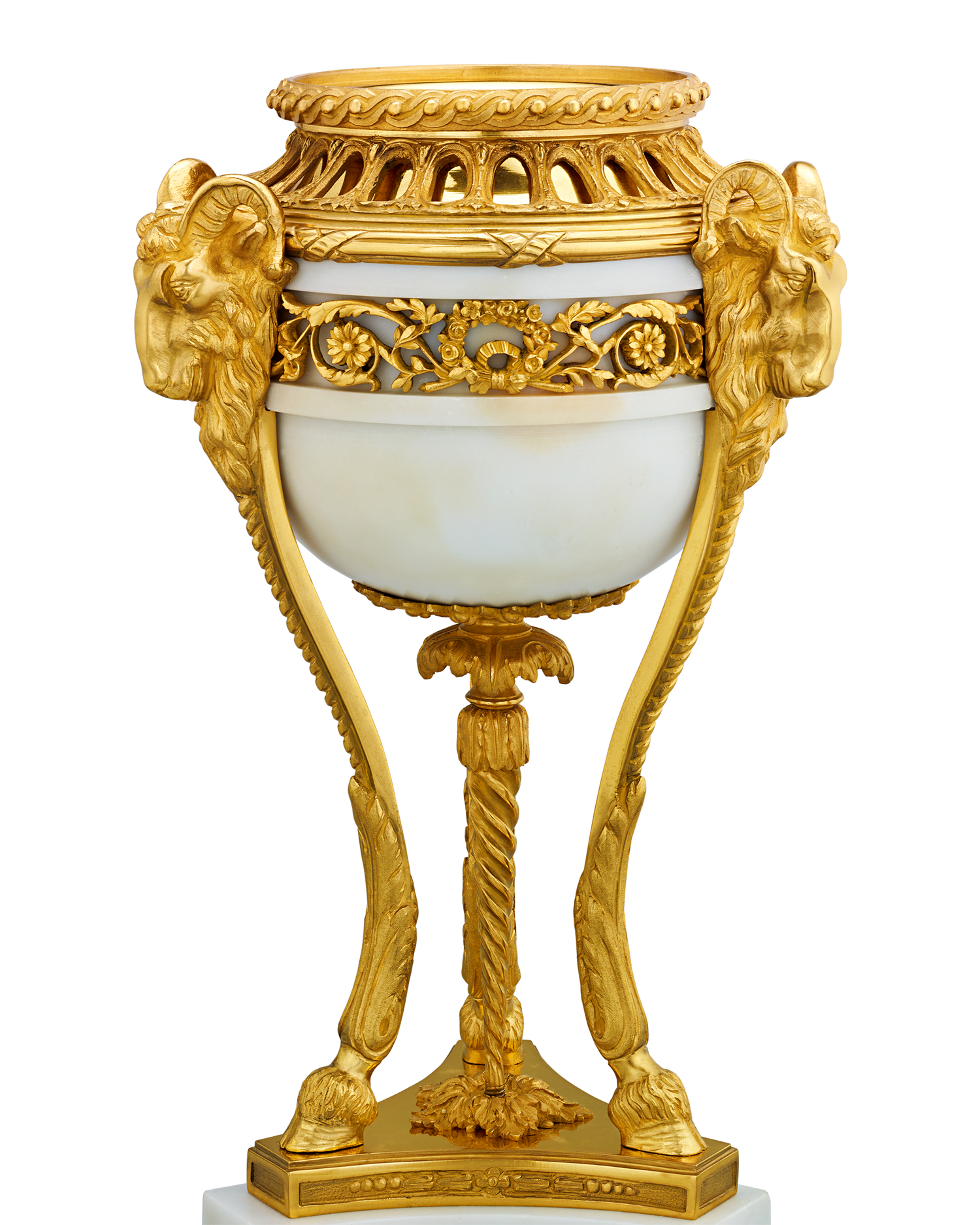 Louis XVI Style Gilt Marble Vases