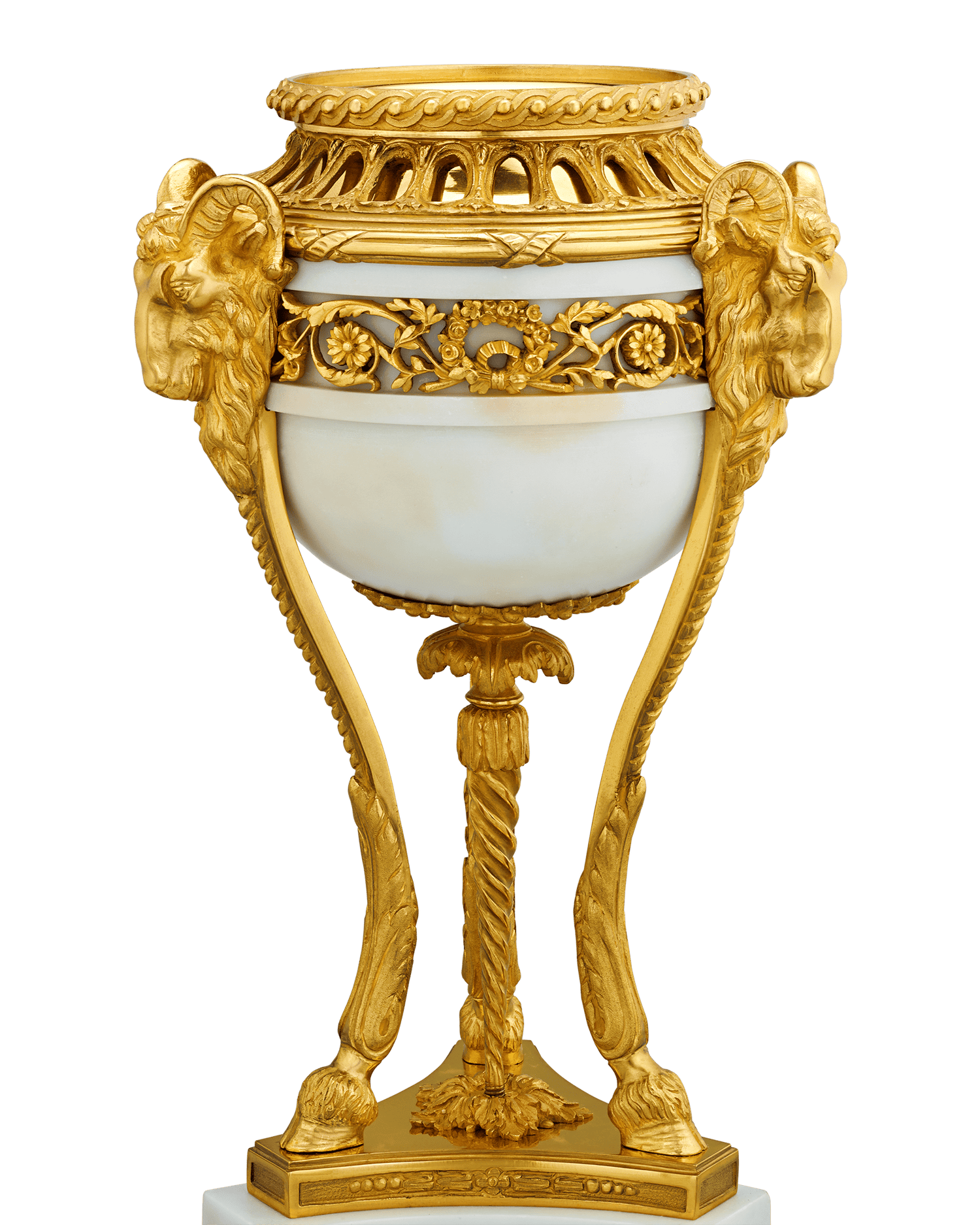 Louis XVI Style Gilt Marble Vases