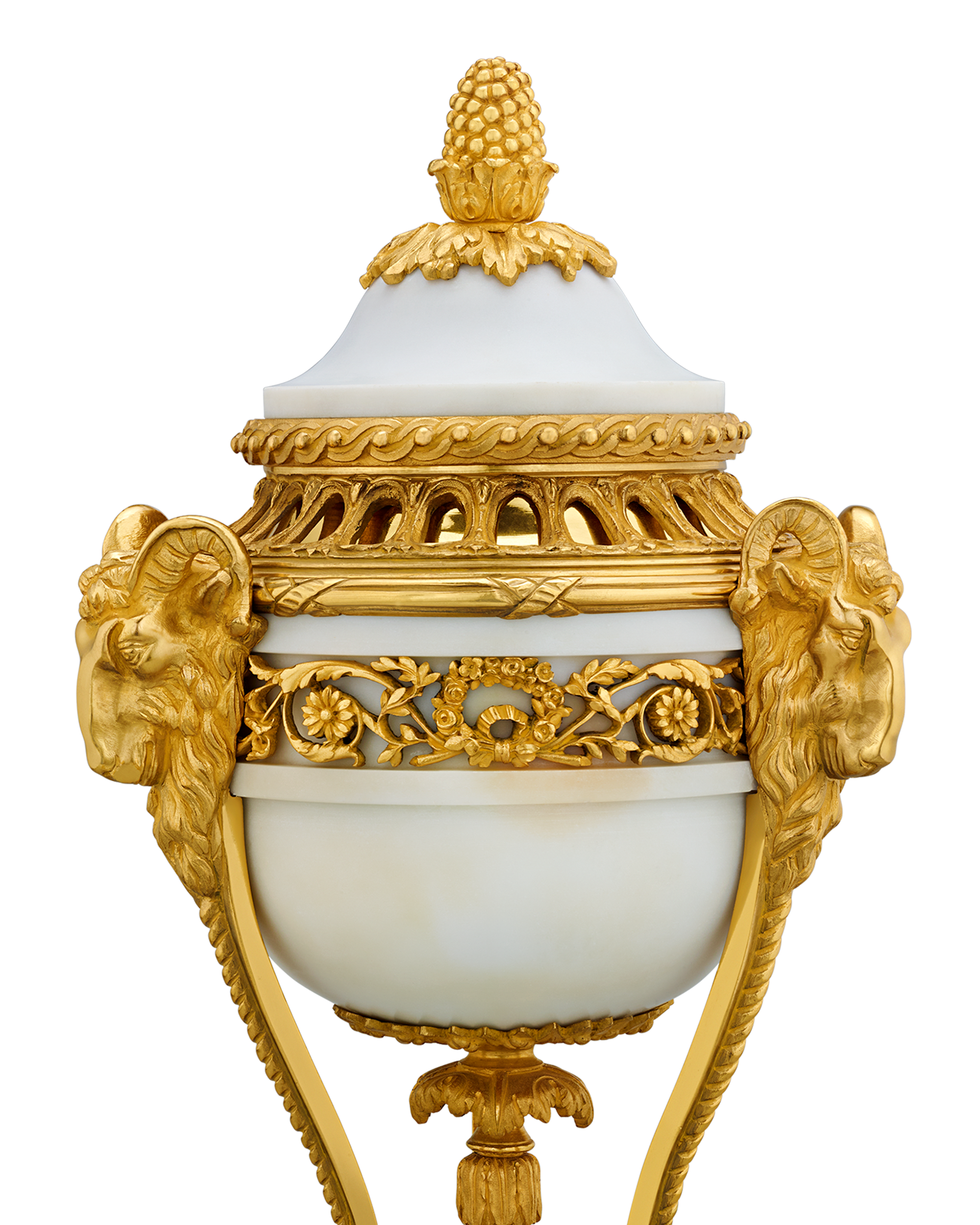 Louis XVI Style Gilt Marble Vases