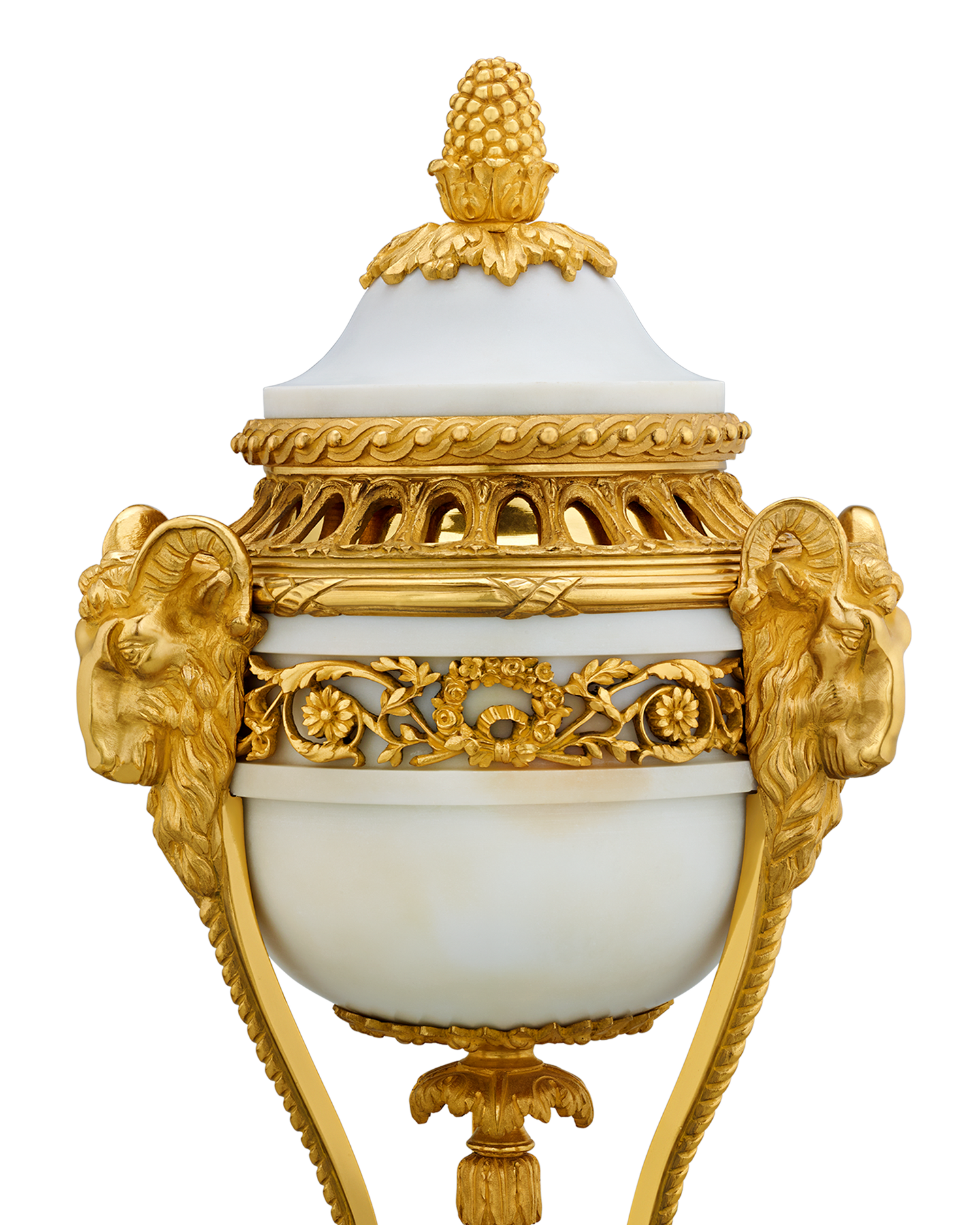 Louis XVI Style Gilt Marble Vases