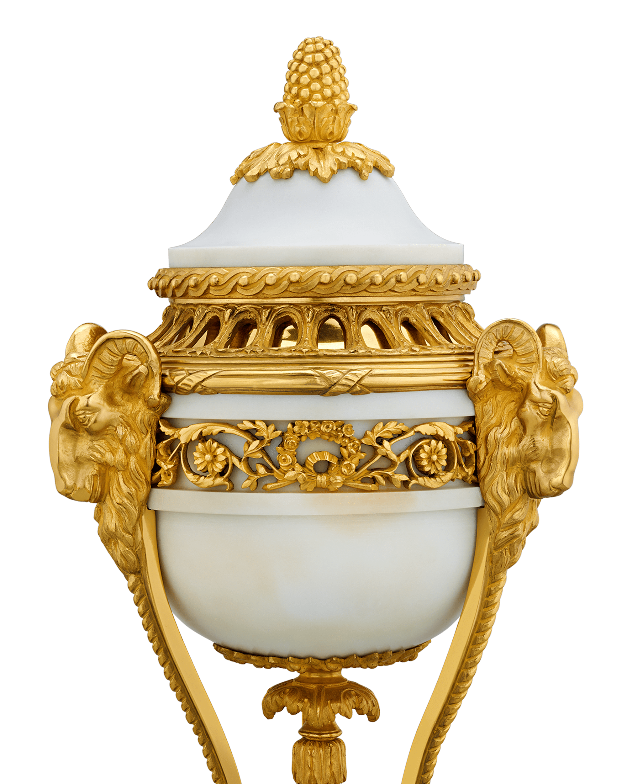 Louis XVI Style Gilt Marble Vases