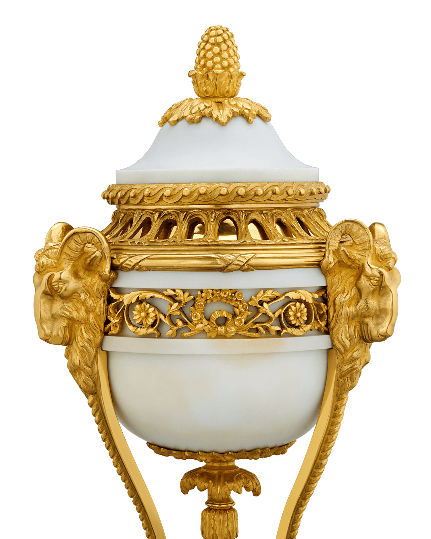 Louis XVI Style Gilt Marble Vases