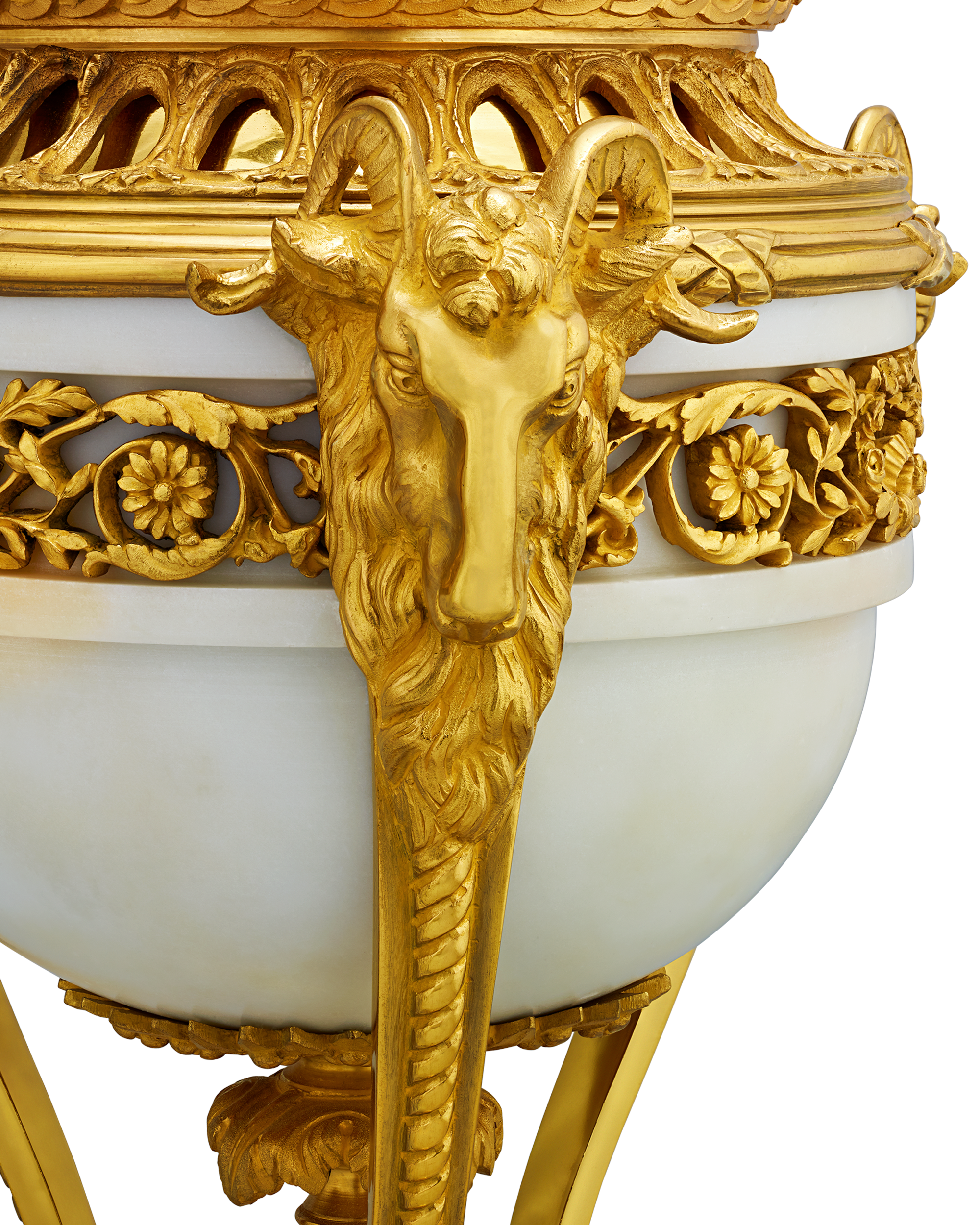 Louis XVI Style Gilt Marble Vases