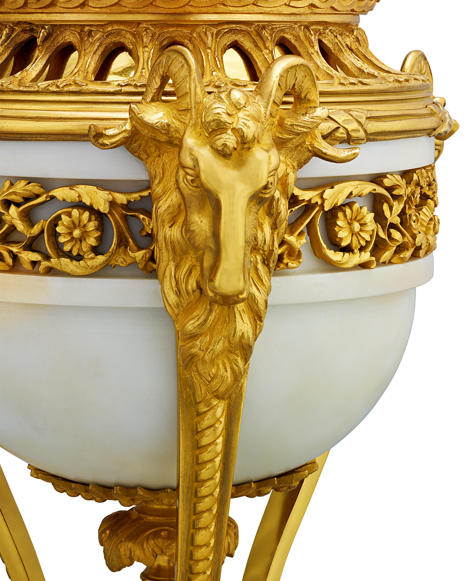 Louis XVI Style Gilt Marble Vases