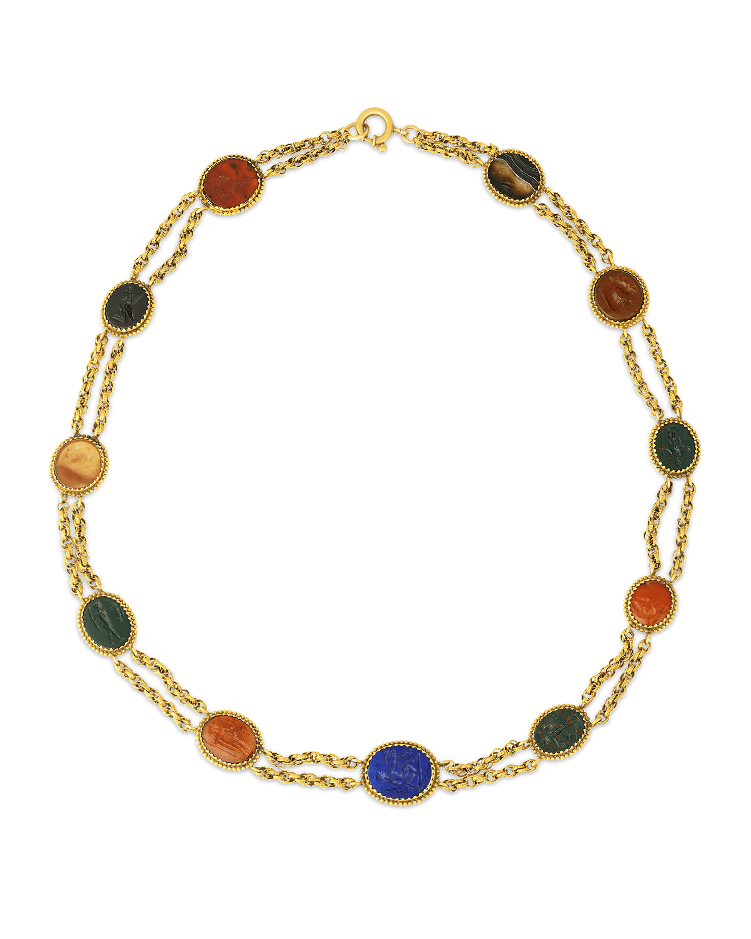 Roman Intaglio Gemstone Necklace