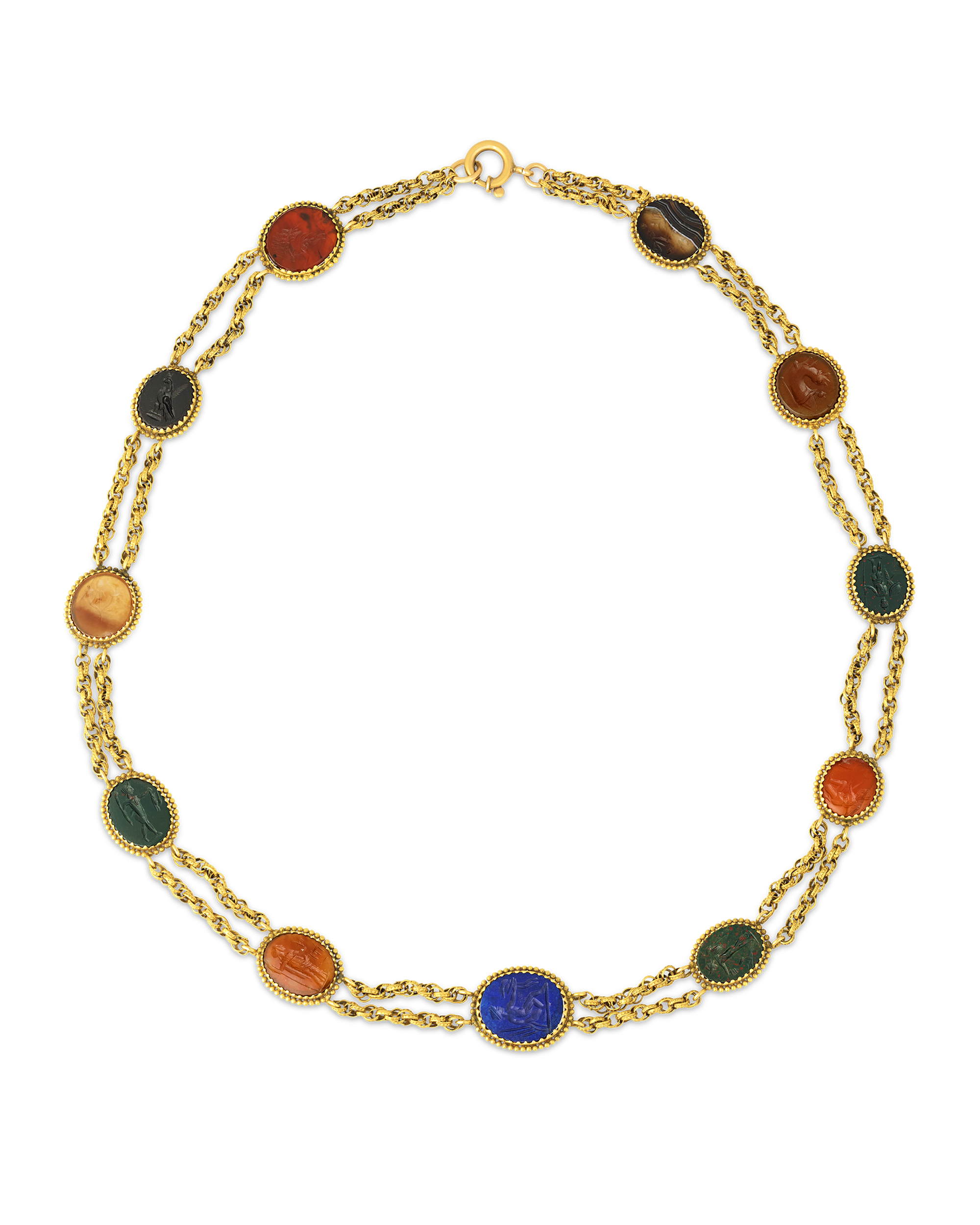 Roman Intaglio Gemstone Necklace