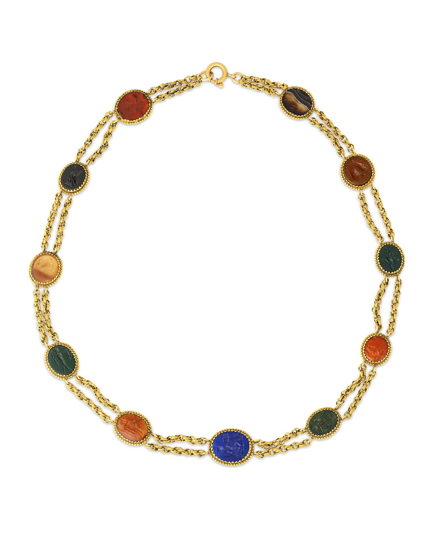 Roman Intaglio Gemstone Necklace