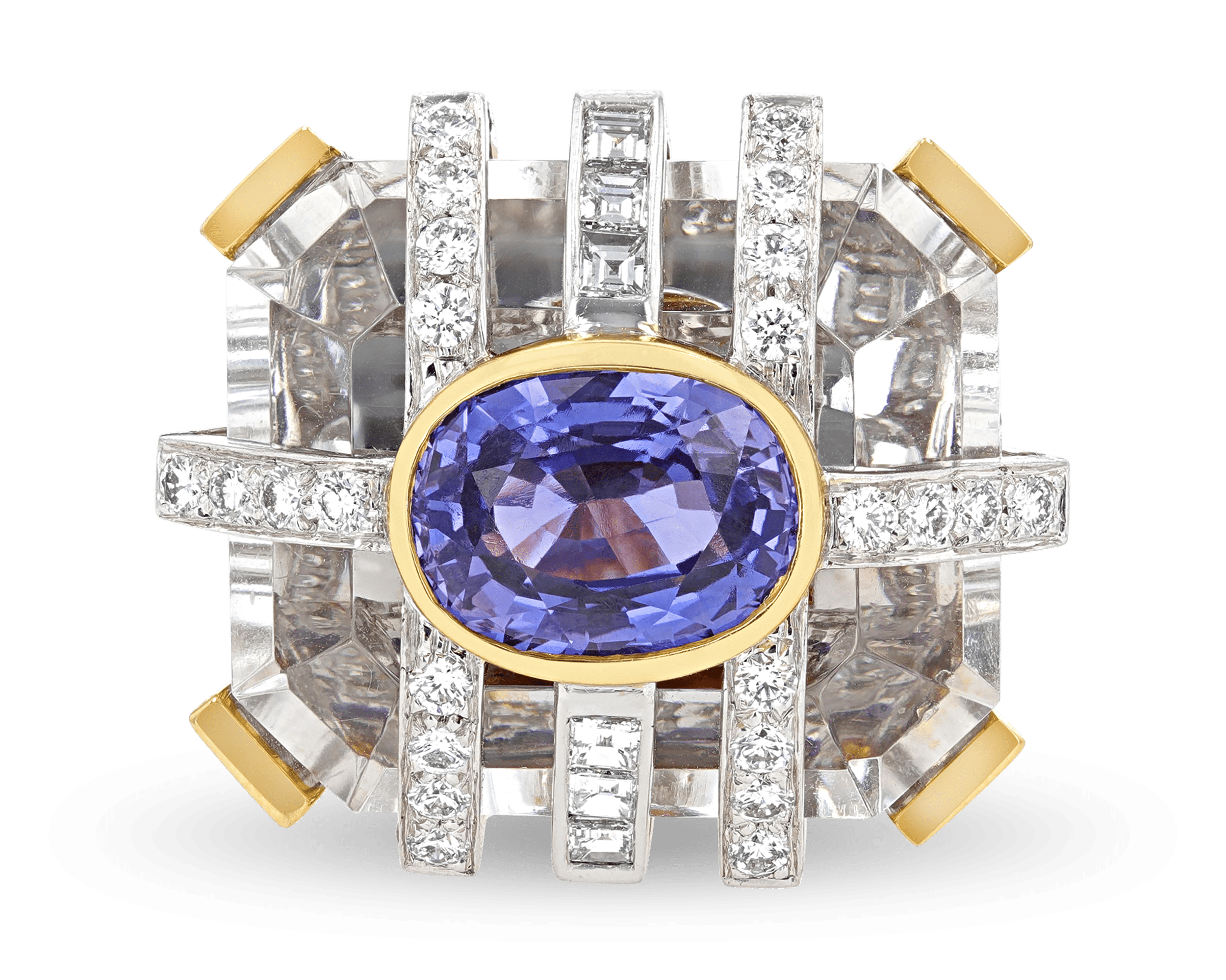 David Webb Purple Sapphire Ring, 9.64 Carats