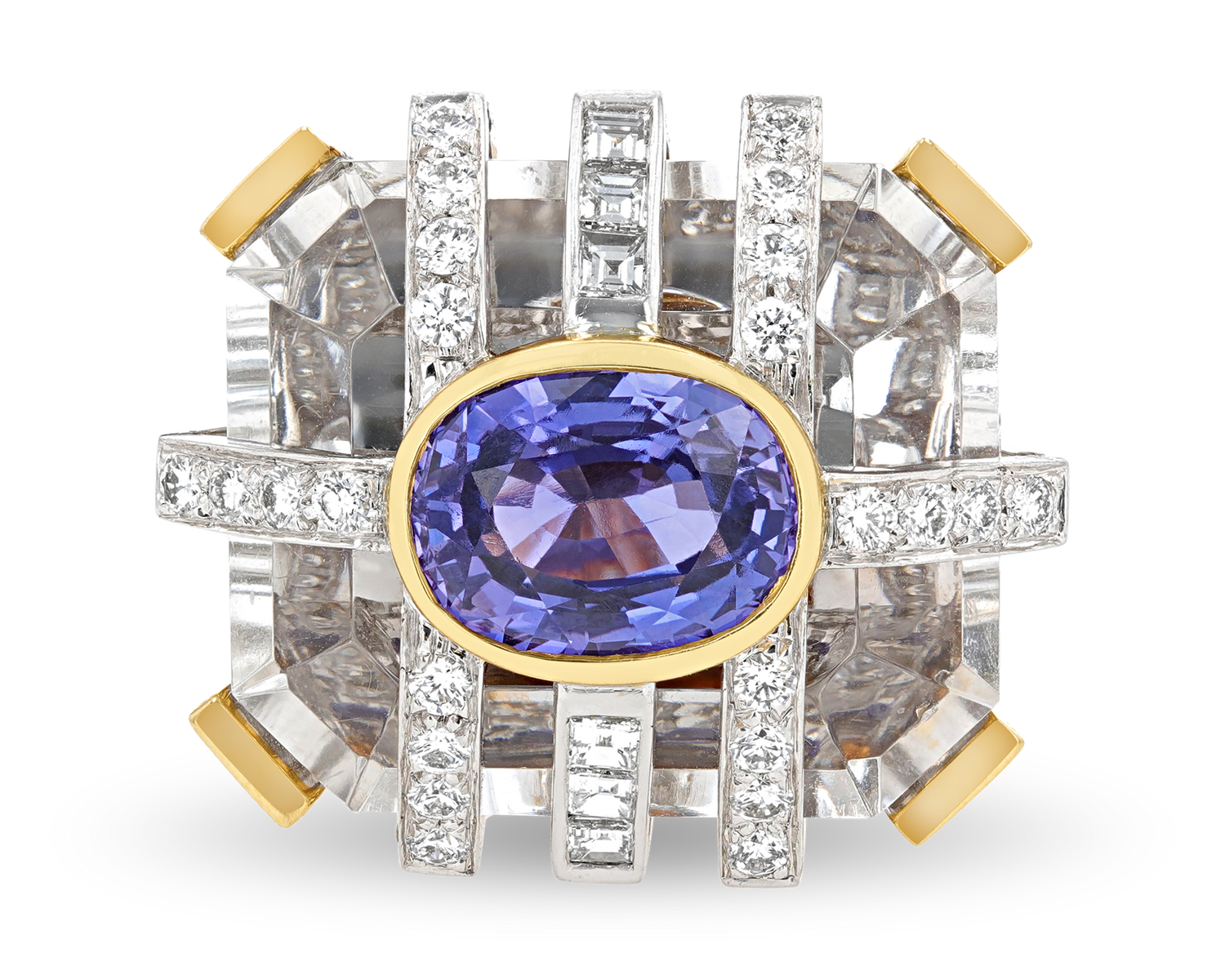 David Webb Purple Sapphire Ring, 9.64 Carats