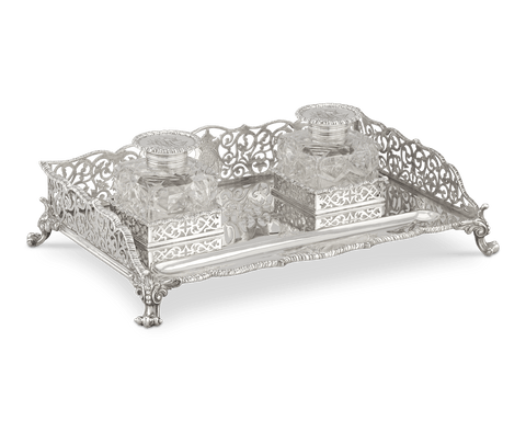 Elkington & Co. Silver Inkwell of Henry Morton Stanley