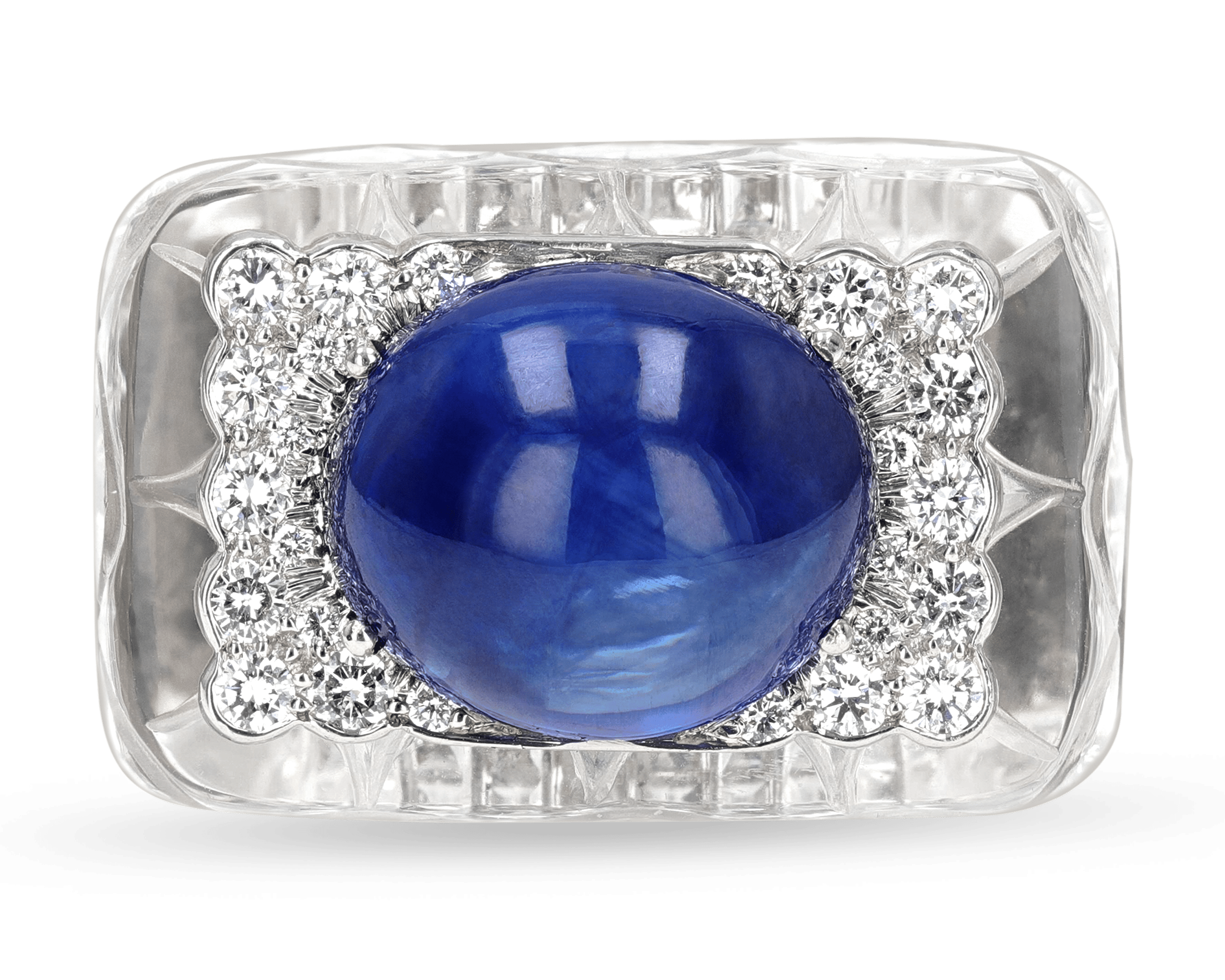 David Webb Sapphire Cabochon Ring, Carats Rau