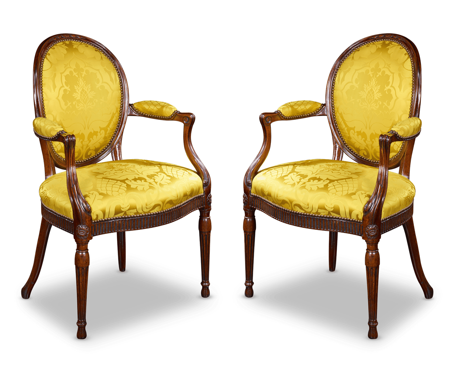 Pair of Mahogany Armchairs By Thomas Chippendale