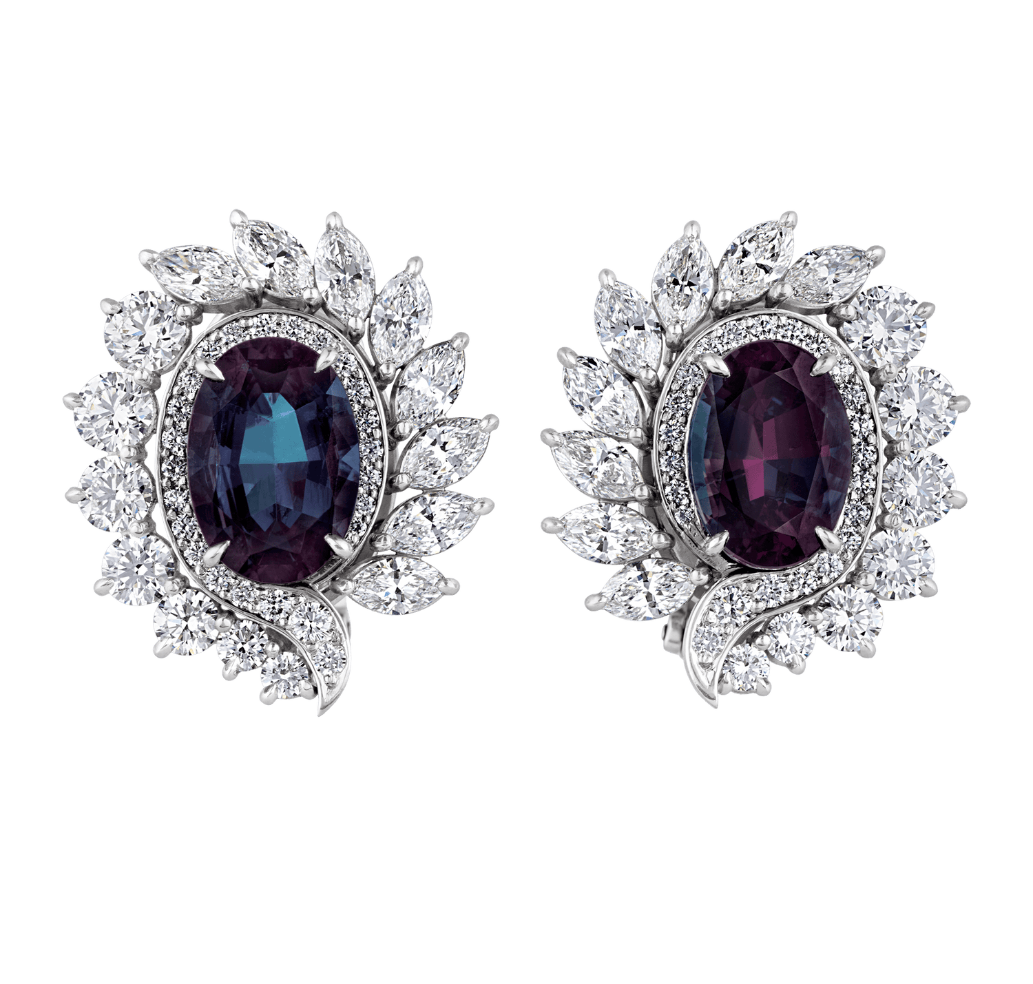 Brazilian Alexandrite Earrings, 9.04 Carats