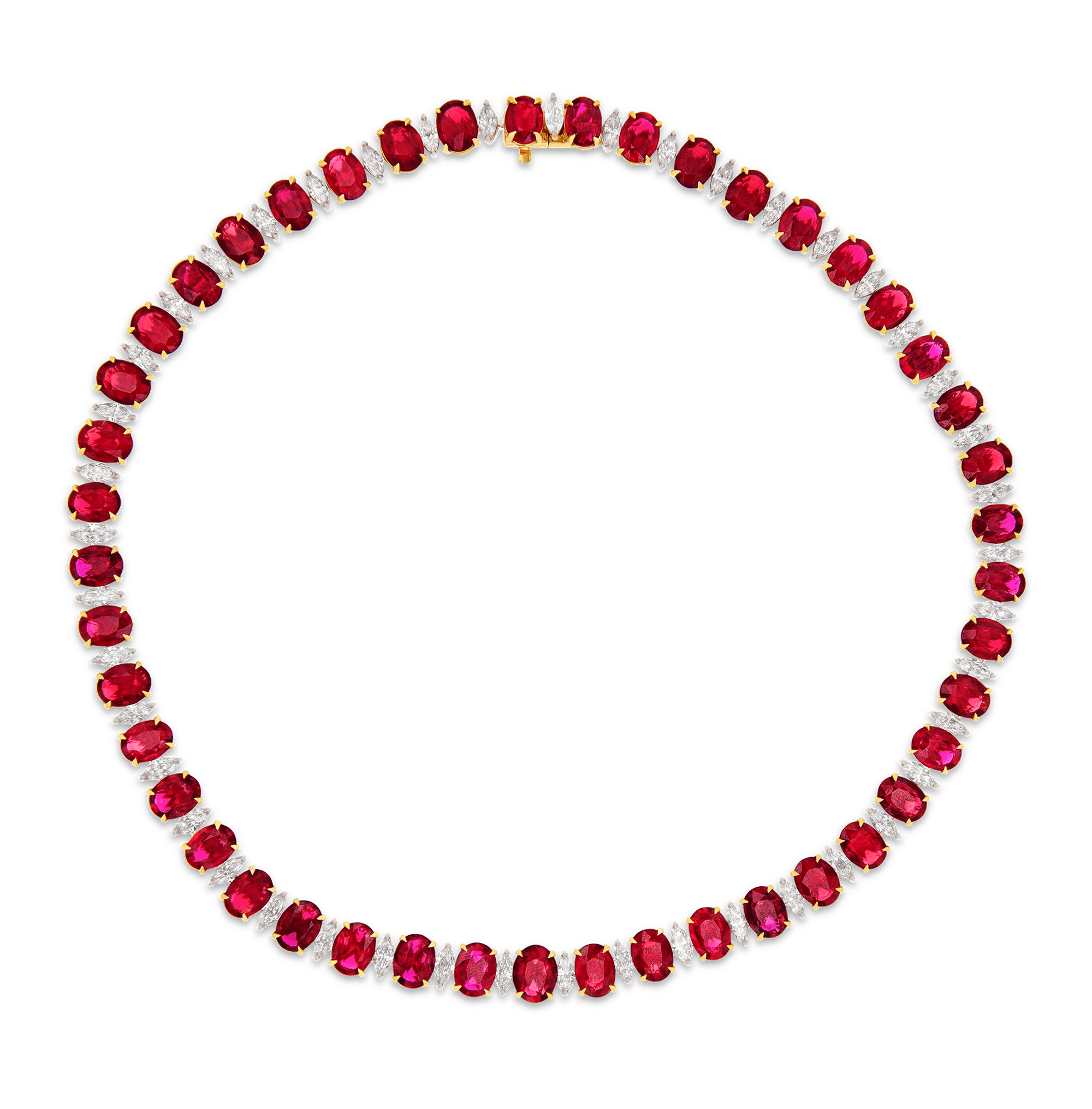 Salavetti Ruby Necklace, 57.99 Carats