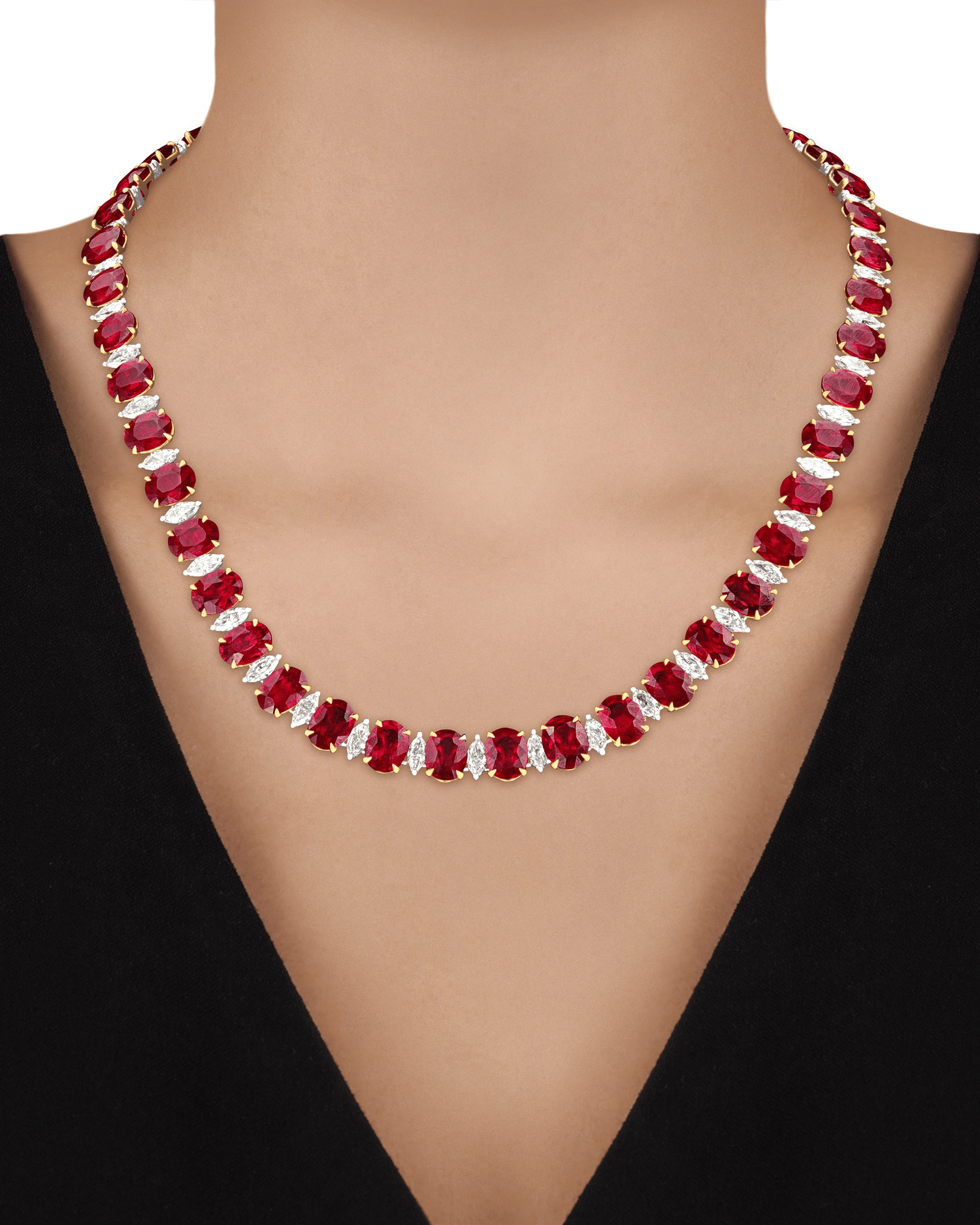 Salavetti Ruby Necklace, 57.99 Carats