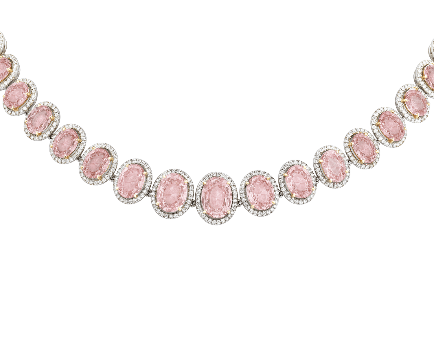 Padparadscha Sapphire Necklace, 58.31 Carats