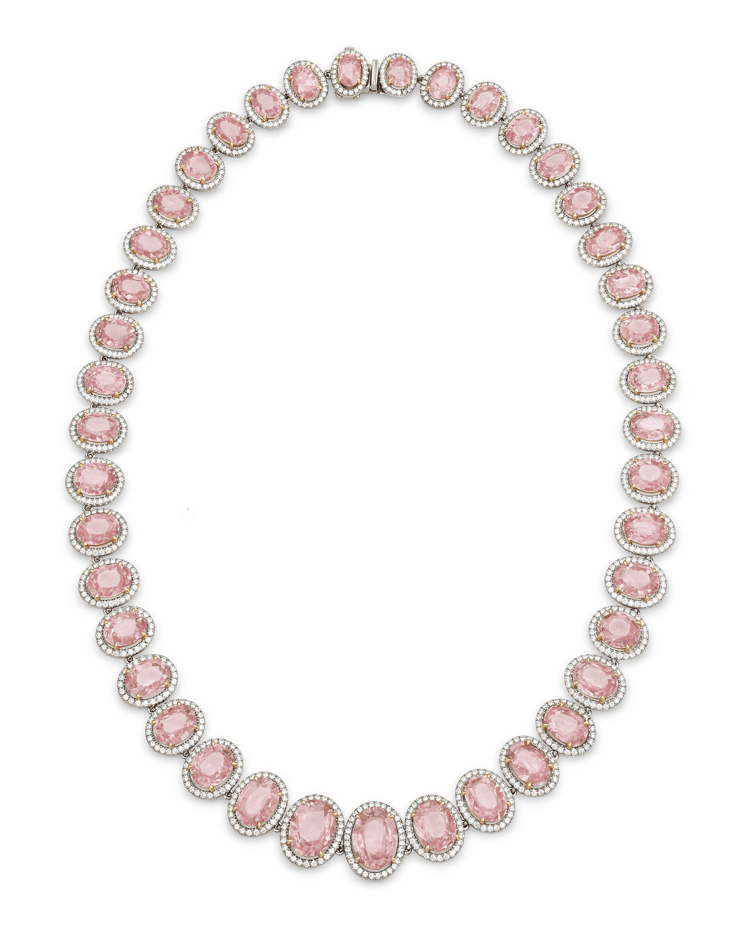 Padparadscha Sapphire Necklace, 58.31 Carats