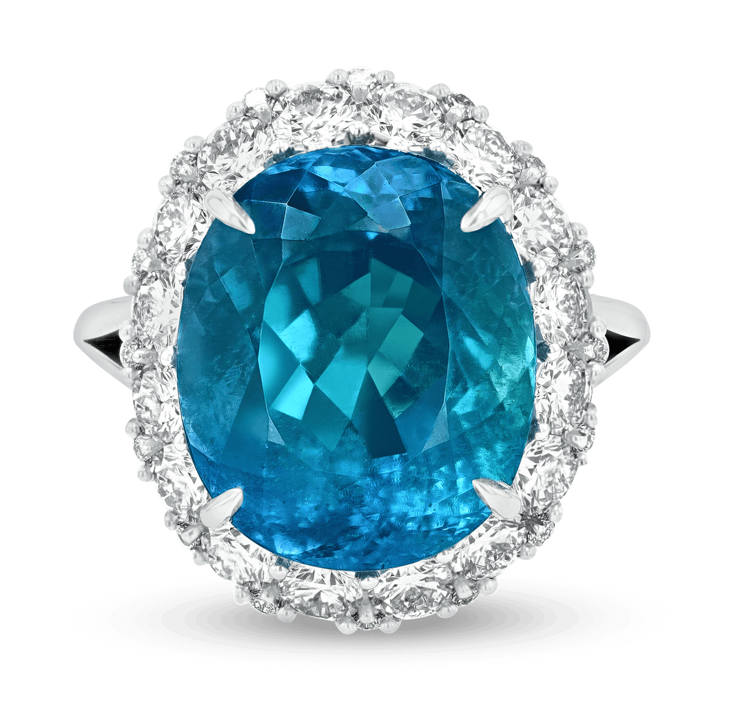 Untreated Brazilian Paraiba Tourmaline Ring, 13.24 Carats | M.S. Rau Untreated Brazilian Paraiba Tourmaline Ring, 13.24 Carats | M.S. Rau