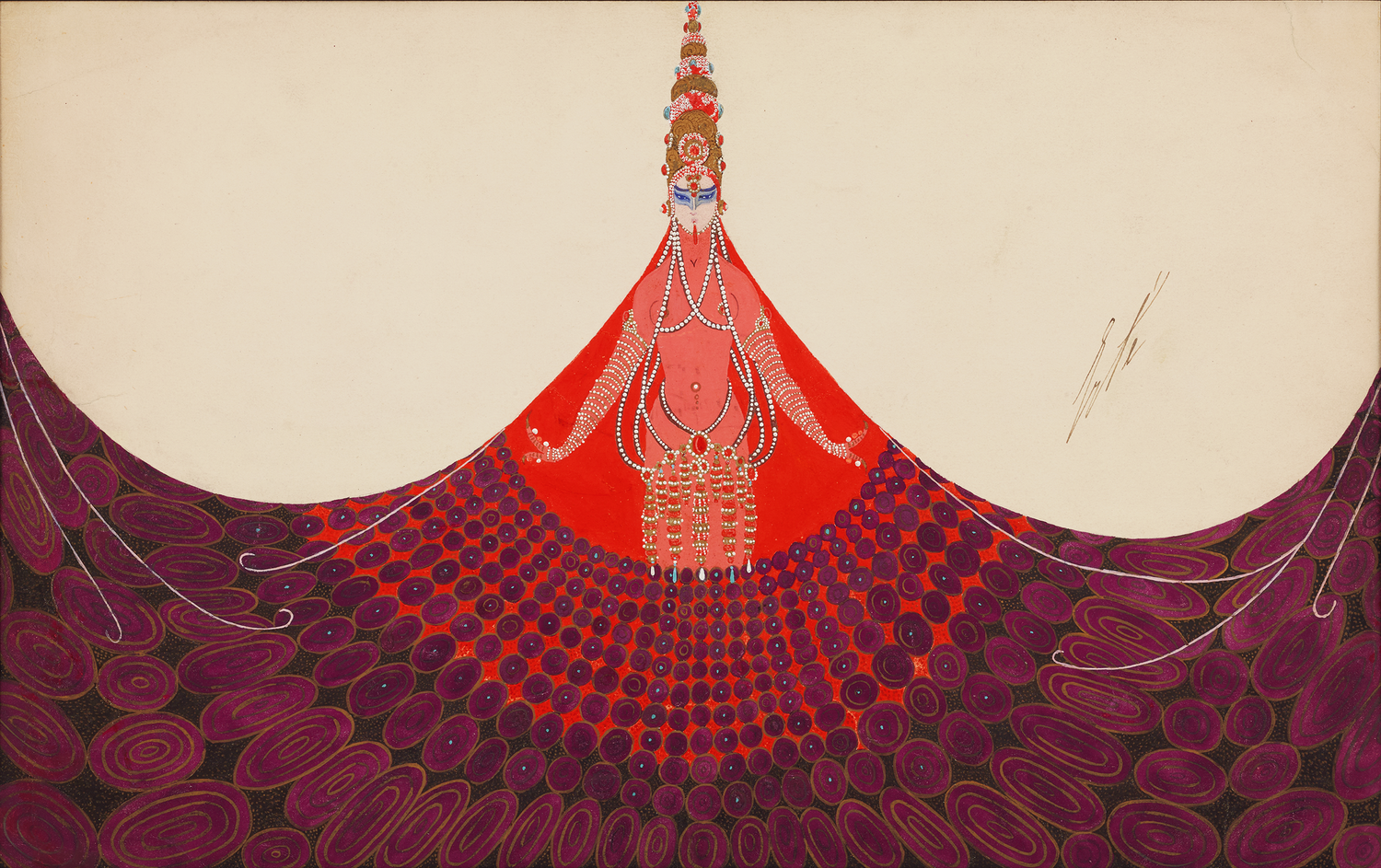 Conte Hindou en blanc by Erté